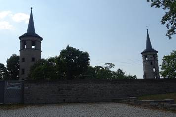 Die Schlossruine von Schleiz