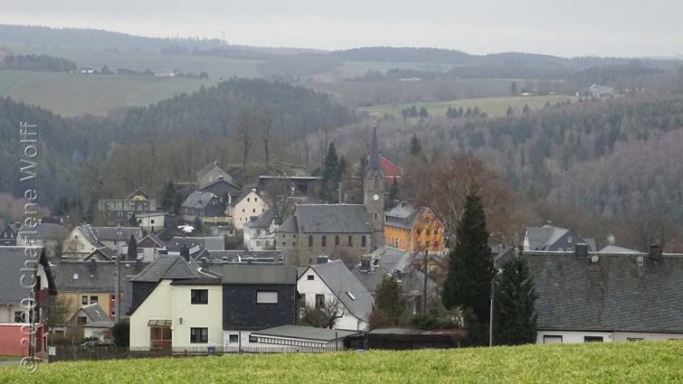 Blick auf Blankenberg/Thüringen